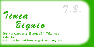 timea bignio business card